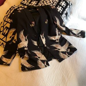 Jackets & Coats - Flamingo print blazer for fun look! Jackets & Coats - Flamingo print blazer for fun look!